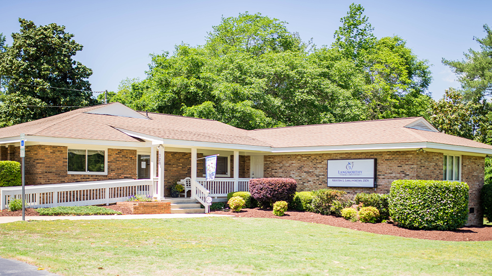 Outside view of Langworthy Family Dentistry in Fuquay-Varina North  Carolina